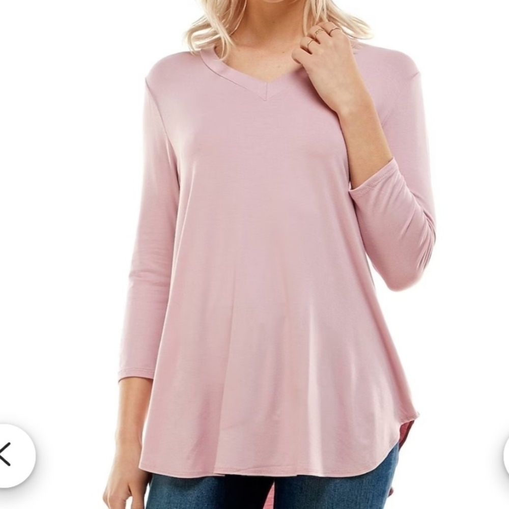 Azules tunic top for women t-shirt women trendy V-neck size L